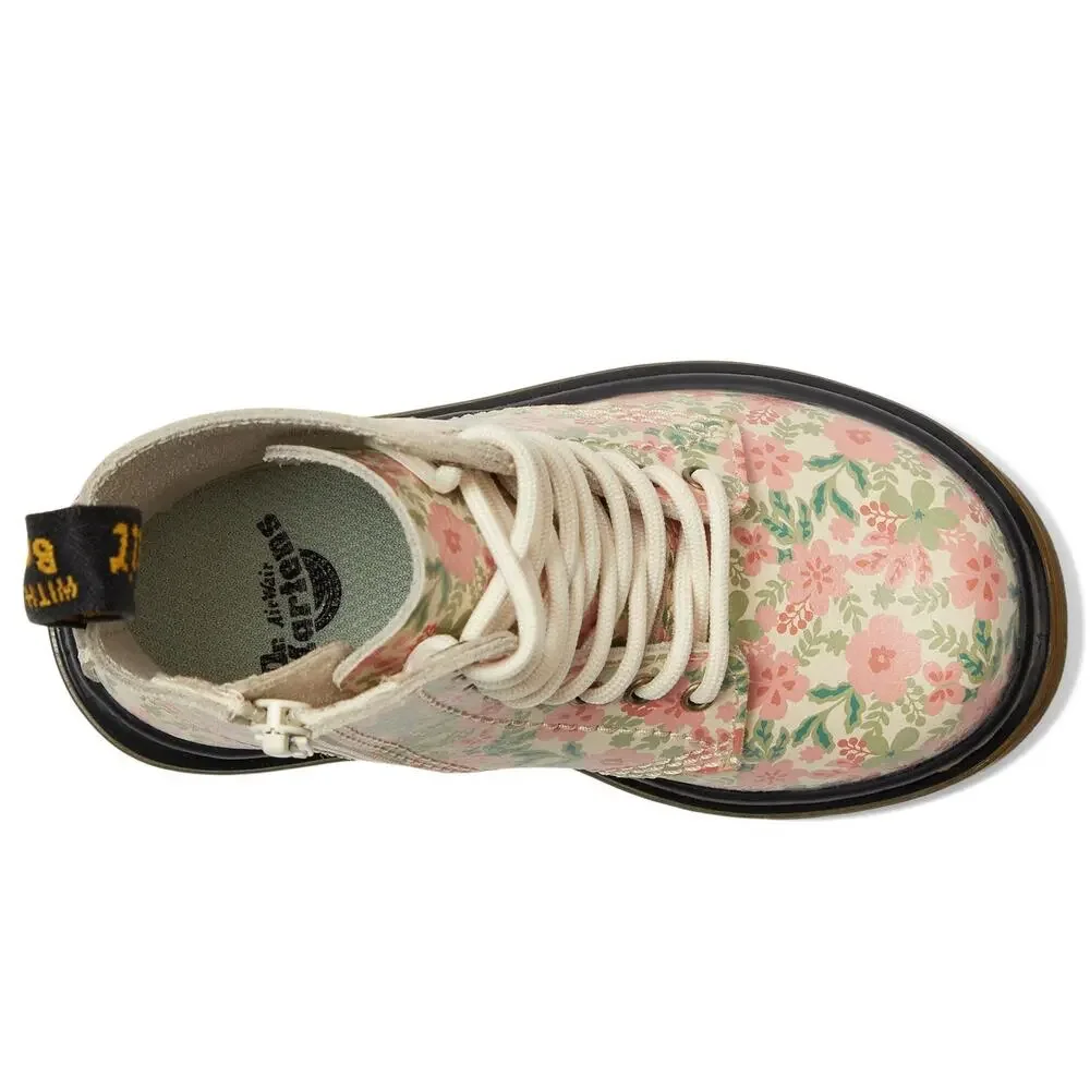 DR. MARTENS GIRLS 1460 PASCAL (TODDLER) FASHION BOOT,CLOUD CREAM FLORAL PRINT, 9